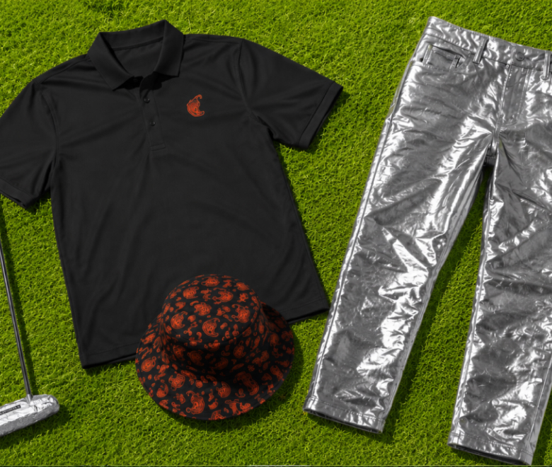 Chipotle 2K exclusive in-game gear in PGA TOUR 2K25 like the Foil Pants, Bucket Hat, Polo, and "Chi-putt-le" Putter